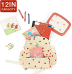 STEAMEDBUN Corduroy Toddler Backpack for Girls 2-4: Kids backpack for Boys Girls - 12 inch Preschool Kindergarten Backpacks - Strawberry