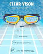 Aegend Swim Goggles for Kids Youth 3-14 Anti-Fog Anti-UV Comfort Fit Goggles for Swimming