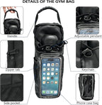 Magnetic Gym Bag for Men & Women - Adjustable Strap，Small Gym Bag，Magnetic Large Water Bottle Holder - Ideal for Fitness, Travel & Sports