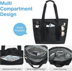 G4Free Beach Bag,Waterproof Beach Tote Pool Bags for Women,Compatible with Cup,Foldable for Weekender Travel