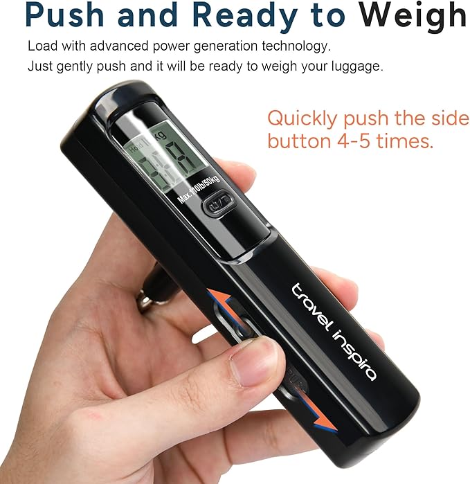 travel inspira Luggage Scale, Travel Essentials, Portable Digital Hanging Baggage Scale for Travel, Suitcase Weight Scale