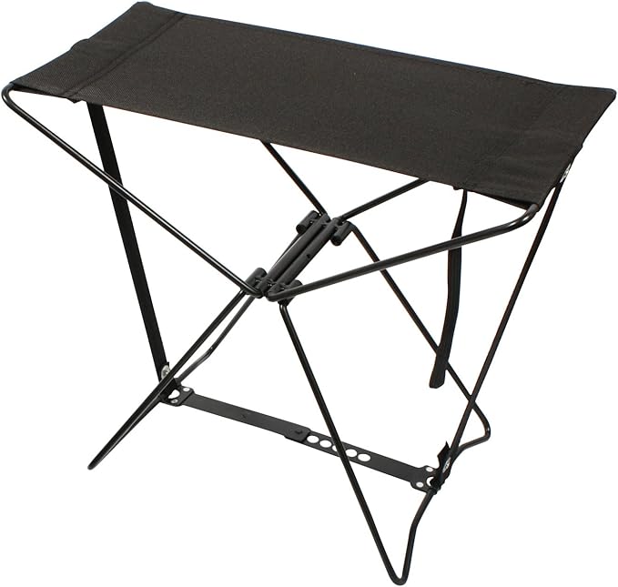 Rothco Folding Camp Stool - Lightweight and Portable Seating for Camping Adventures (Black)