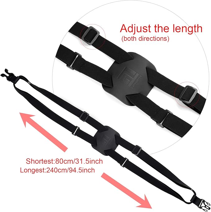 Luggage Straps Bag Bungees for Add a Bag Easy to Travel Suitcase Elastic Strap Belt (L Size, L-Black)