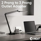 Unidapt 2 Prong to 3 Prong Outlet Adapter, 3 AC Outlet Wall Plug Extender, Polarized Plug for Non-Grounded Outlet in Old House, 1875W/15A, Cruise Essentials, 2 Pack