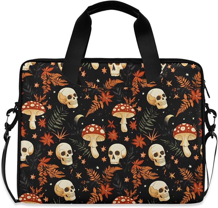 MNSRUU Laptop Bag for 15.6 inch Black Gothic Bats