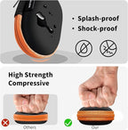 for Earbuds Carrying Case, Small Oval Storage Cases, Tech Pouch, Portable Storage Earbud Pouch Bag for Earbuds, in-Ear Headphones, Earphones, Headsets, Hearing Aids, USB Charging Cable, Orange