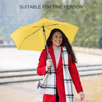 Compact Travel Umbrella for Purse - Flat Handle, Waterproof for Light Rain