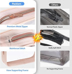 PACKISM Clear Makeup Bag - TSA Approved Toiletry Bag for Carry-on & Checked Luggage, Water Resistant Car Storage Organizer with Reinforced Seams