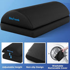 BlissTrends Foot Rest for Under Desk at Work-Versatile Foot Stool with Washable Cover-Comfortable Footrest with 2 Adjustable Heights for Car,Home and Office to Relieve Back,Lumbar,Knee Pain-Black Long