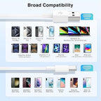 Car Carplay Cable USB to USB C Cable for iPhone 16 15 Pro Plus Pro Max，3-Pack 3.3FT USB A to USB C Cable for iPad Pro/Air/Mini，for Samsung S24/S23/S22/S21，for MacBook Pro/Air and More