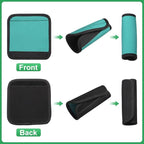 uxcell 3 Pcs Luggage Handle Wrap for Suitcase, Neoprene Handbag Grip Cover Protector Luggage Identifiers Suitcase Handle Wraps for Luggage Shopping Bag Travel Bags, Lake Blue