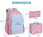 mommore Kids Backpack for Boys Girls 4-8 Kindergarten Elementary School Backpack with Lunch Box - 15” H Fit Folder