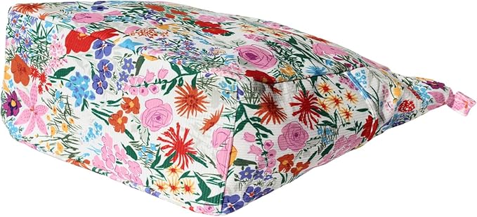 ESVAN Original Floral Tote Bag Large Shoulder Bag with Multi Pockets for Gym Travel Beach Daily Bags