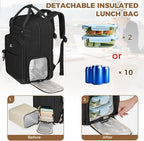 MATEIN Teacher Backpack with Lunch Compartment, 15.6 Inch Lunch Backpack for Men with Organized Pocket, College Laptop Backpacks Meal Prep Bag Gift for Teachers Work Nurse Commute Office