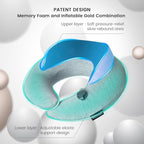 Keemall Inflatable Travel Pillow, Upgraded Travel Neck Pillow for Airplane Neck Support Sleeping - 3rd Generation, Double Comfort Plane Pillow - Portable Travel Essentials