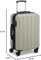 DELSEY PARIS Helium Aero Hardside Expandable Luggage with Spinner Wheels, Latte, Checked-Large 28 Inch