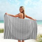 YSYJ 18 Pack Turkish Beach Towel 36 x 71 Inches Beach Towels Soft Lightweight Extra Large Pool Towels Quick Dry Sand Free Turkish Bath Towels Grey