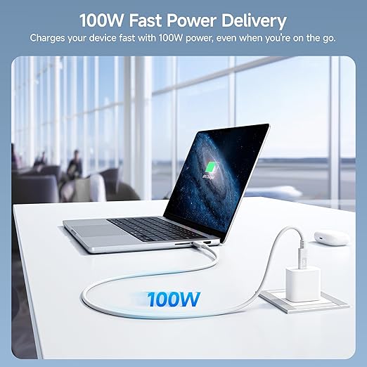 Cable Matters [USB-IF Certified] 10 Gbps Gen 2 USB C Cable - 3.3ft / 1m, Supports Up to [4K@60Hz Video, 100W Charging, 10Gbps Data Transfer], White