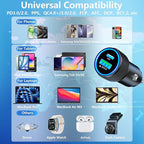 [Apple MFi Certified] iPhone 17 Car Charger, KYOHAYA 52.5W PD/QC Car Power Adapter USB-C Car Charger Cigarette Lighter with Type-C Braided Cable for iPhone 17/17 Pro Max/16 Pro/15/Galaxy S26/S25/Pixel