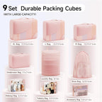 9 Set Packing Cubes for Travel, Gifts for Women Mom,Anti-Tearing Suitcase Organizer,OlarHike Vacation Essentials & Accessories for Cruise Ship