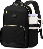 Laptop Backpack for Women Bookbag: 15.6 inch Work School Backpacks with Pouch Pocket for Large Capacity Cup & USB Charger College Book Bag Travel Business Nurse Teacher Bookbags Anti-theft Back Pack