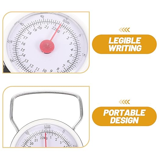 Outanaya Portable Luggage Weight Scale with Hook, Handheld Digital Hanging Kilogram Capacity for Travel Suitcase and Bag Weighing