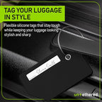 Untethered 4-Pack Luggage Tag Set | Durable Luggage Tags for Suitcases & Travel Bags | Bag Tag & Name ID Identifiers | Suitcase Tags for Easy Luggage Identification
