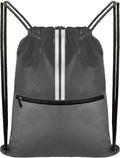 Drawstring Backpack Large Sports Draw String Bag for Men and Women (Urban Gray)