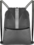 Drawstring Backpack Large Sports Draw String Bag for Men and Women (Urban Gray)
