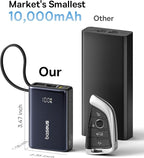 Baseus 0.3" Ultra Slim 5000mAh MagSafe Portable Charger & 45W Power Bank Built-in USB C Cable