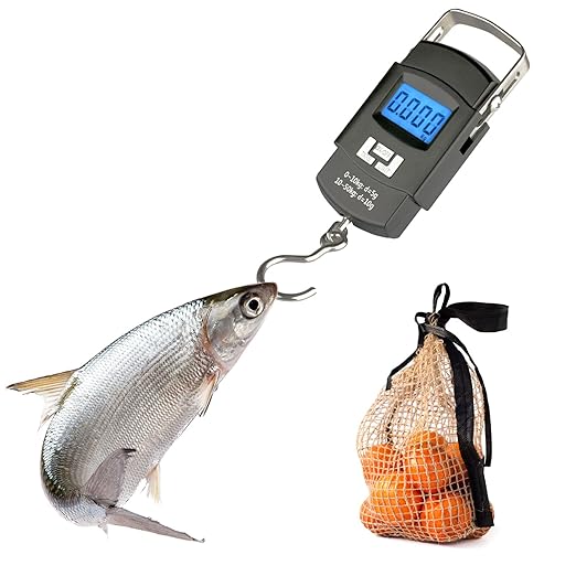 Digital Luggage Scale 110lb /50kg Portable Mini Electronic Scale with Fishing Hook Tare Function Backlit LCD Display Luggage Scales for Suitcases with Hook Handheld Luggage Scale with Hook