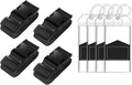 8 Pack Luggage Straps and Cruise Luggage Tags Set (4 Straps, 4 Wide Tags), Luggage Straps for Suitcases TSA Approved Suitcase Tags, Black