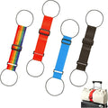 Multi Use Strong Adjustable Luggage Connector Straps for Suitcases,4 Pack Flexible Luggage Accessories Elastic Fastening Bag Strap (Rainbow Red Black Blue)