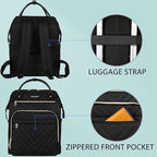 VANKEAN 17 Inch Laptop Backpack for Women Fashion Computer Work Bag, Large Capacity Waterproof Backpack, College Daypack Business Travel, Black