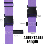 Luggage Straps for Suitcases TSA Approved-2 Pack Bright Personalized Luggage Belt Strap for Suitcase/Carry On Bag Luggage Accessories for Travel (Violet)