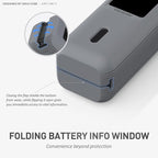Silicone Case for Anker Laptop Power Bank (25,000mAh 165W) 1/4" Nut Hole,SD/SIM Card Storage, Display Protection&Dustproof, Travel Protective Cover Compatible with Anker Power Bank 165W (Gray)