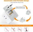TESSAN European UK India Travel Plug Adapter Kit, International Detachable with 3 Outlet 3 USB(1 USB C), Type C/G/D EU Power Adaptor, US to Europe Italy Spain France Ireland Dubai Maldives