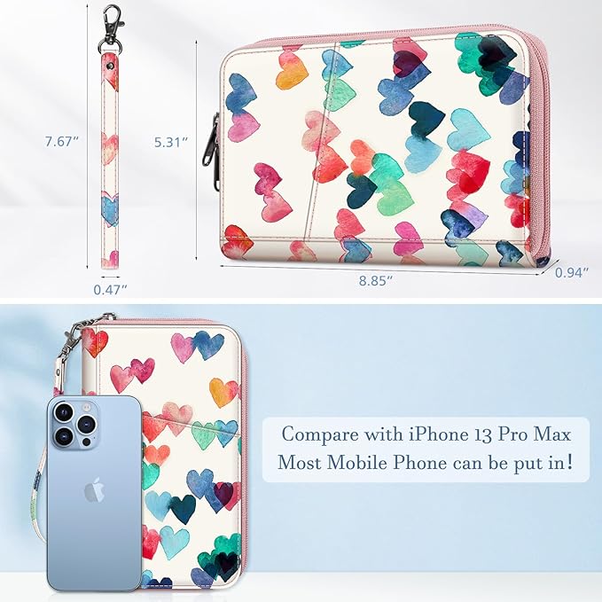 Fintie Family Passport Holder Wallet, RFID Blocking Travel Document Organizer Clutch Bag Credit Cards Case Cover for Women Men