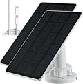 Solar Panel Charger for Security Camera, USB-C and Micro USB Port for Outdoor Rechargeable Battery Camera, 5V6W Fast Charging (2Pack)
