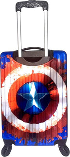 Fast Forward Kids Licensed Hard-Side 21" Spinner Luggage Lightweight Carry-on Suitcase Captain America