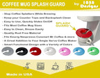 Coffee Mug Cup Splash Splatter Guard Screen compatible with Keurig and other single serve brewing machines (Red)