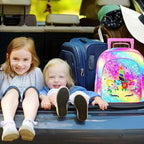 WZLVO Kids Luggage for Boys and Girls, Cute Dinosaur Unicorn Rolling Wheels Suitcase for Toddler Children
