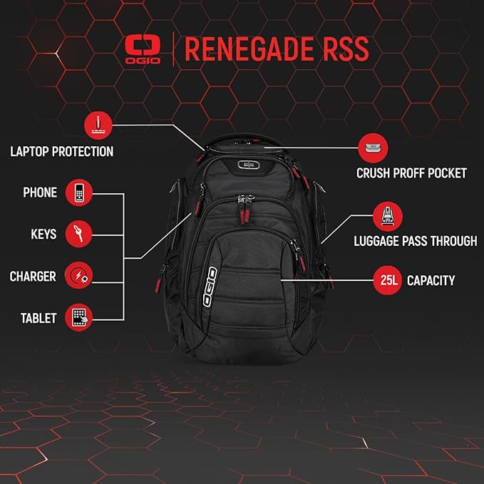 OGIO Renegade Backpack (Renegade, Black)