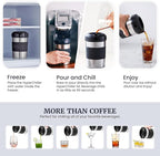 The Original but NEW Stainless-Steel HyperChiller HC2SS Patented Iced Coffee/Beverage Cooler Ready in One Minute, Reusable for Iced Tea, Wine, Spirits, Alcohol, Juice, 12.5 oz, Stainless Steel