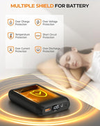 Heated Vest Battery Pack 7.4V 16000mAh Compatible with ORORO, Battery Pack for Heated Vest, LED Rechargeable Power Bank for TODWARM, for Vestego, for Weamest
