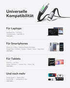 INIU 100W Short USB C to USB C Cable, [1ft, 2-Pack] Type C Cord for iPhone 16 Pro Max 15 Plus, Samsung Galaxy S24 Ultra S21 S10e, MacBook, iPad and More