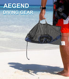 Aegend Snorkeling Gear for Adults Youth Kids, Snorkel Mask with Top Dry Valve - Panoramic View Anti-Leak and Anti-Fog with Mesh Bag for Snorkeling, Scuba Diving, Freediving & Swimming