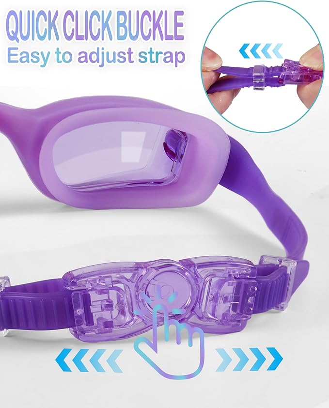 Aegend Swim Goggles for Kids Youth 3-14 Anti-Fog Anti-UV Comfort Fit Goggles for Swimming