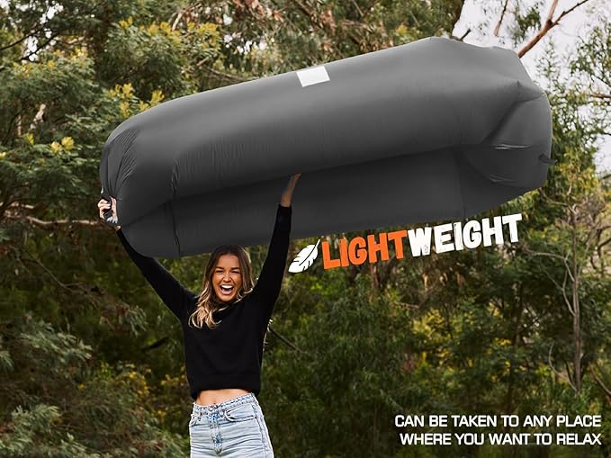 WEKAPO Inflatable Couch Air Lounger Chair - Camping & Beach Accessories, Portable Blow up Sofa for Hiking, Lawn, Indoor/Outdoor Movies & Music Festivals. Lightweight and Easy to Set Up Air Hammock