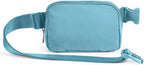 ODODOS Unisex Mini Belt Bag with Adjustable Strap Small Fanny Pack for Workout Running Traveling Hiking, Steel Blue